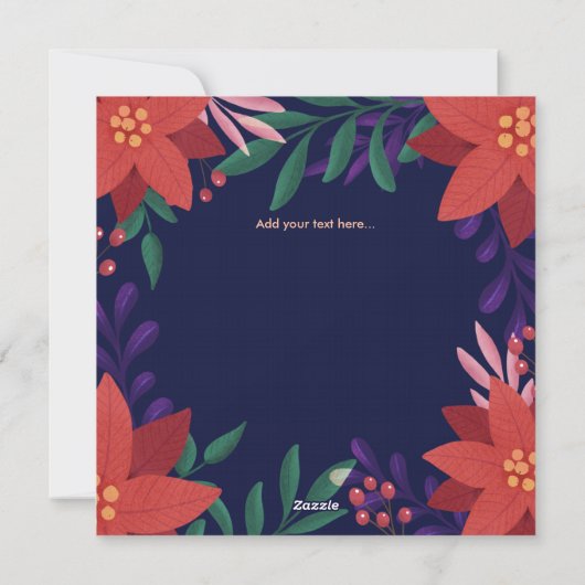 Vet en helder kerstfeest feestdagenkaart (Achterkant)