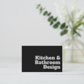 Vet en helder keuken- en badkamerontwerp visitekaartje (Staand voorkant)