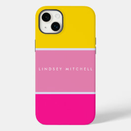 Vet en Helder Kleurenblok Aangepaste Naam Case-Mate iPhone 14 Plus Hoesje