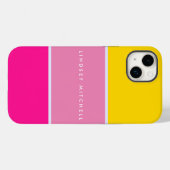 Vet en Helder Kleurenblok Aangepaste Naam Case-Mate iPhone Case (Achterkant (horizontaal))