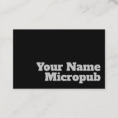 Vet en helder ontwerp - Micropub of microbrouwerij Visitekaartje (Voorkant)
