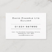 Vet en helder ontwerp van algemene ontwerper visitekaartje (Achterkant)