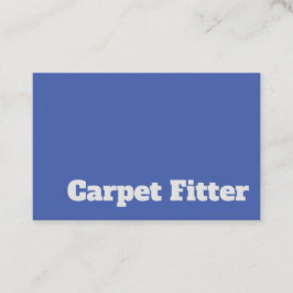 Vet en helder ontwerp van tapijtFitter Visitekaartje