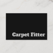 Vet en helder ontwerp van tapijtFitter Visitekaartje (Voorkant)