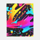 Vet en helder verf Splatter Art Fleece Deken (Voorkant)