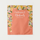 Vet en helder Vrijgezellenfeest Bloemen achtergron Wandkleed (Voorkant)