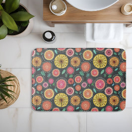 Vet en kleurrijk Boho chic Scandi folk floral Badmat