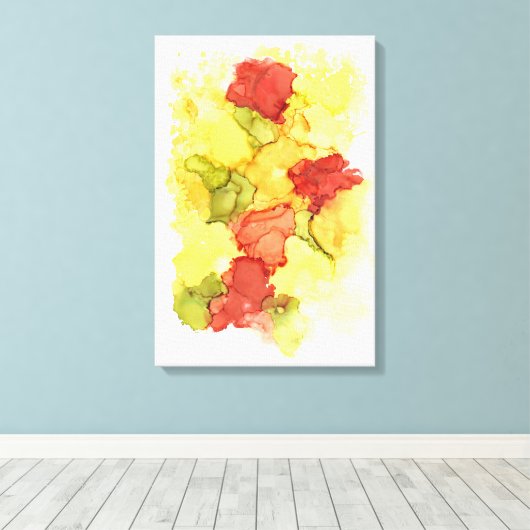 Vet en kleurrijk gelukscanvas afdrukken (Insitu (Houten vloer))