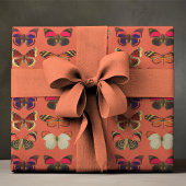 Vet en kleurrijk vlinderinpakpapier inpakpapier vel