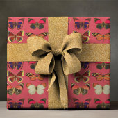 Vet en kleurrijk vlinderinpakpapier inpakpapier vel