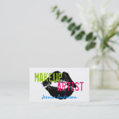 Vet en kleurrijke artiest visitekaartje (Staand voorkant)