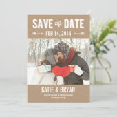 Vet en kraag sparen de Datumkaarten Save The Date (Staand voorkant)