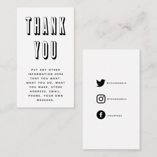 Vet en leuk, bedankt voor de sluitingskaart informatiekaartje (Voorkant / Achterkant)