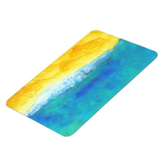Vet en levendig Abstract Seascape schilderen Magneet (Linkerzijde)