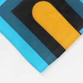 Vet en levendig geometrisch abstract mos fleece deken (Hoek)