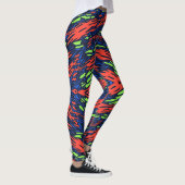Vet en levendig Maximalistische Mode Leggings (Rechts)