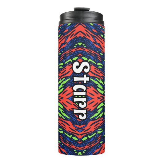 Vet en levendig Maximalistische Mode Thermosbeker (Voorkant)