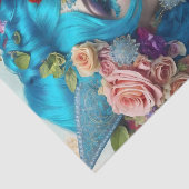 Vet en levendig Victoriaans ontkoppelingspapier Tissuepapier (Detail)