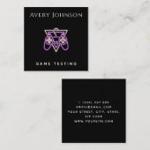 Vet en minimaal videogame testen roze controller vierkante visitekaartje (Voorkant / Achterkant)