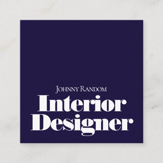 Vet en minimale stijl vierkante visitekaartje (Voorkant)