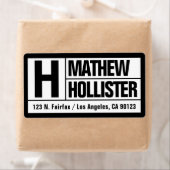 Vet en modern groot lettertype | Terugkeeradres Etiket (Insitu)