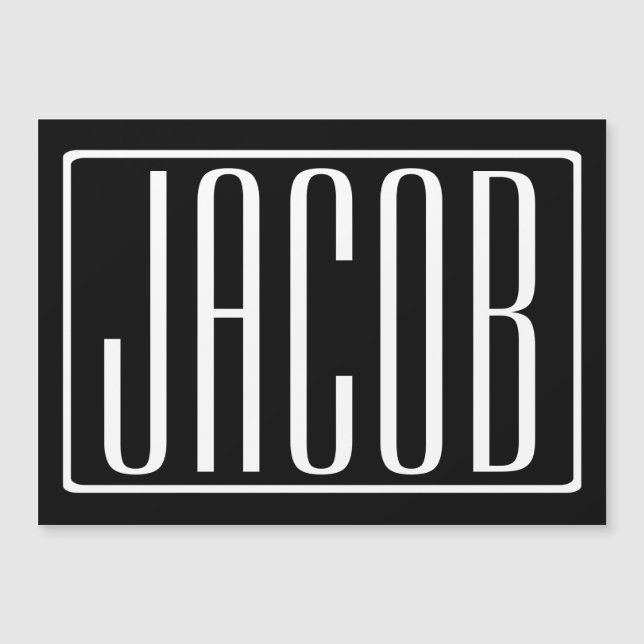 Vet en modern Jouw naam of Word | Zwart wit (Voorkant)