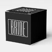 Vet en modern Jouw naam of Word | Zwart wit Bedankdoosjes (Voorkant Zijde)