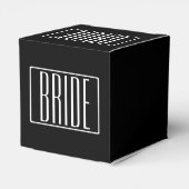 Vet en modern Jouw naam of Word | Zwart wit Bedankdoosjes (Achterkant)