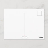 Vet en modern Jouw naam of Word | Zwart wit Briefkaart (Achterkant)