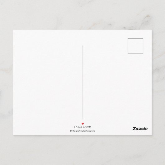 Vet en modern Jouw naam of Word | Zwart wit Briefkaart (Achterkant)