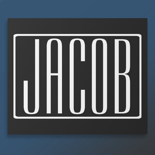 Vet en modern Jouw naam of Word | Zwart wit Cadeaupapier