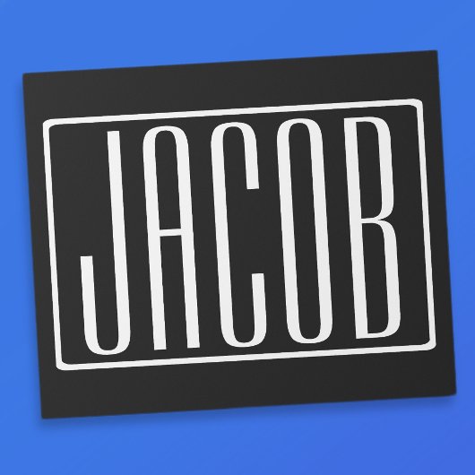 Vet en modern Jouw naam of Word | Zwart wit Cadeaupapier