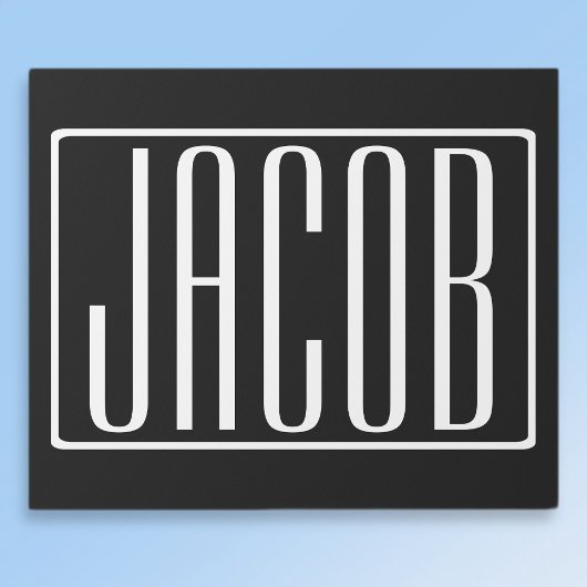 Vet en modern Jouw naam of Word | Zwart wit Cadeaupapier