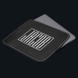 Vet en modern Jouw naam of Word | Zwart wit Laptop Sleeve<br><div class="desc">Vet en modern.</div>