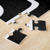 Vet en modern Jouw naam of Word | Zwart wit Legpuzzel (Zijkant)