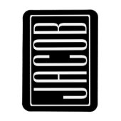 Vet en modern Jouw naam of Word | Zwart wit Magneet (Verticaal)