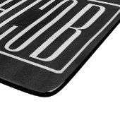 Vet en modern Jouw naam of Word | Zwart wit Snijplank (Hoek)