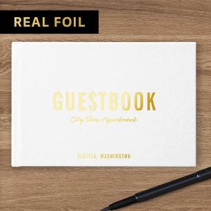 Vet en modern script gastenboek