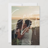 Vet en modern script save the date (Voorkant)