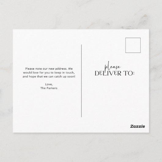 Vet en modern | Verplaatsingsaankondiging Briefkaart (Achterkant)