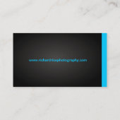 Vet en modern Visitekaartje voor fotograaf (Achterkant)