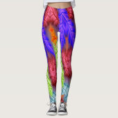 Vet en mooi kleurrijk "Ratti_Creative_Arts" Le Leggings (Voorkant)