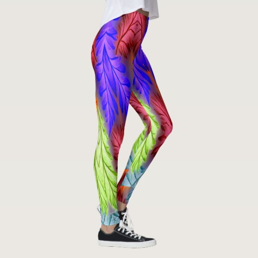 Vet en mooi kleurrijk "Ratti_Creative_Arts" Le Leggings (Rechts)