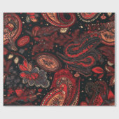 Vet en mooi ontwerp van het rode paisleypatroon cadeaupapier (Vlak)
