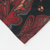Vet en mooi ontwerp van het rode paisleypatroon fleece deken (Hoek)