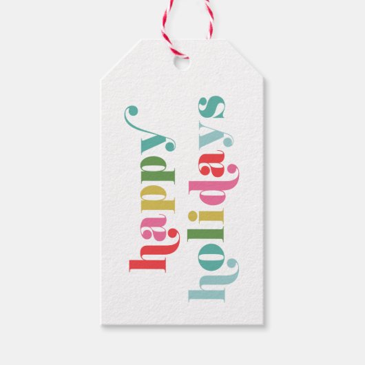 Vet en Prettige feestdagen Cadeaulabel (Voorkant)