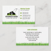 Vet en professioneel gazononderhoud maaien visitekaartje (Voorkant / Achterkant)