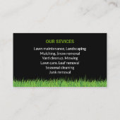 Vet en professioneel gazononderhoud maaien visitekaartje (Achterkant)