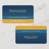 Vet en stijlvol blauw Oranje Visitekaartje (Voorkant / Achterkant)