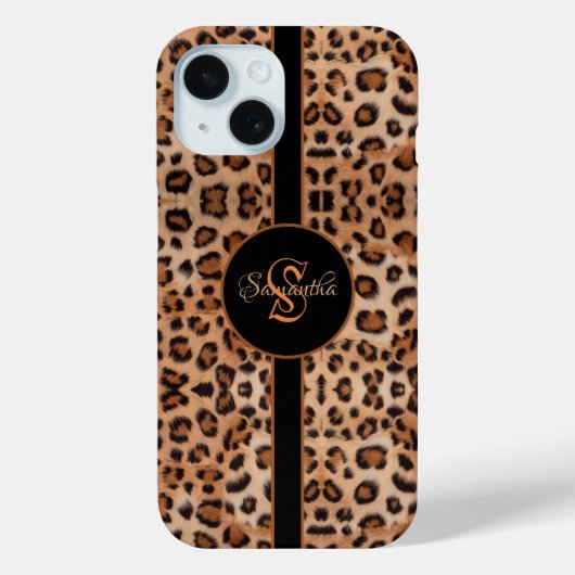 Vet en stijlvol: gepersonaliseerd Leopard Print Ho Case-Mate iPhone Case (Achterkant)